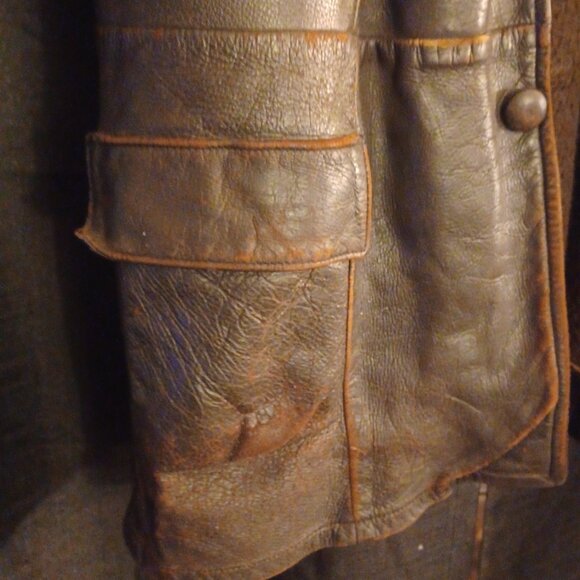 Vintage 70s Suedebane Genuine sheepskin lined Leather Marlboro Jacket XL RARE - Picture 3 of 11